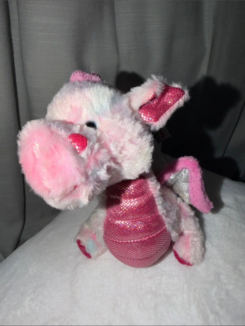 WEBKINZ Pink Tie Dyed Whimsy Dragon Plush Suffed Animal by Ganz